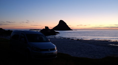 Norwegen Roadtrip CamperVan Sonnenuntergang
